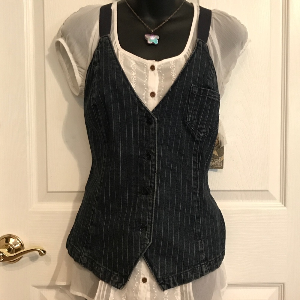 [Converse One Star] Denim Vest w/ Fabric Straps